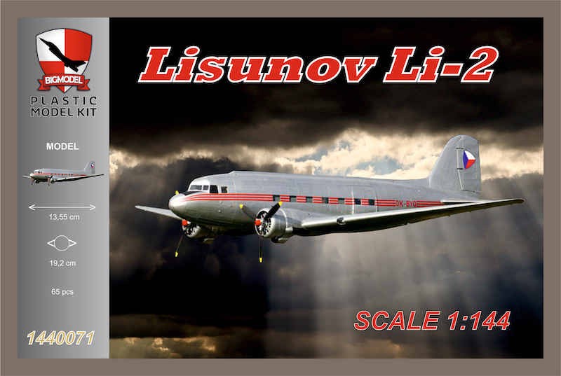 Maquette BIGMODEL Lisunov Li-2 l'armée de l'air tchèque-1/144 - Maquet