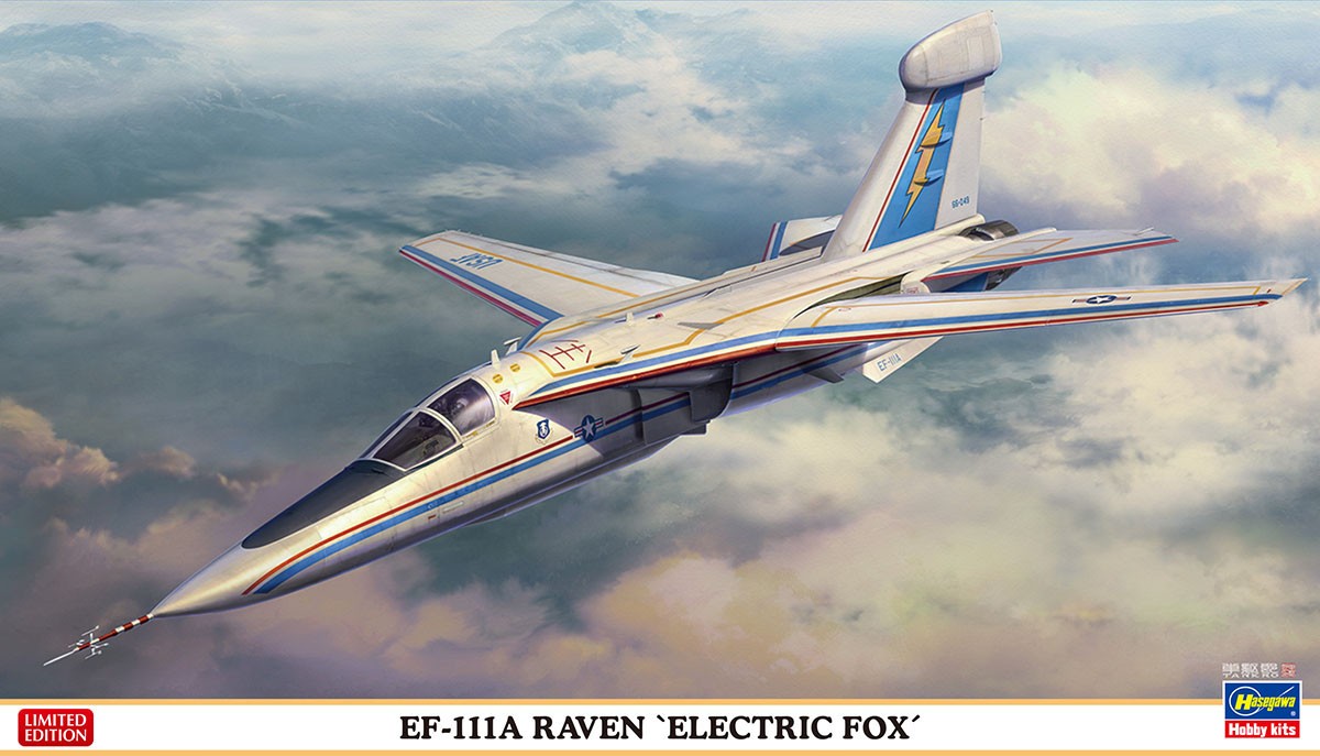 Maquette Hasegawa General-Dynamic EF-111A Raven Renard électrique-1/