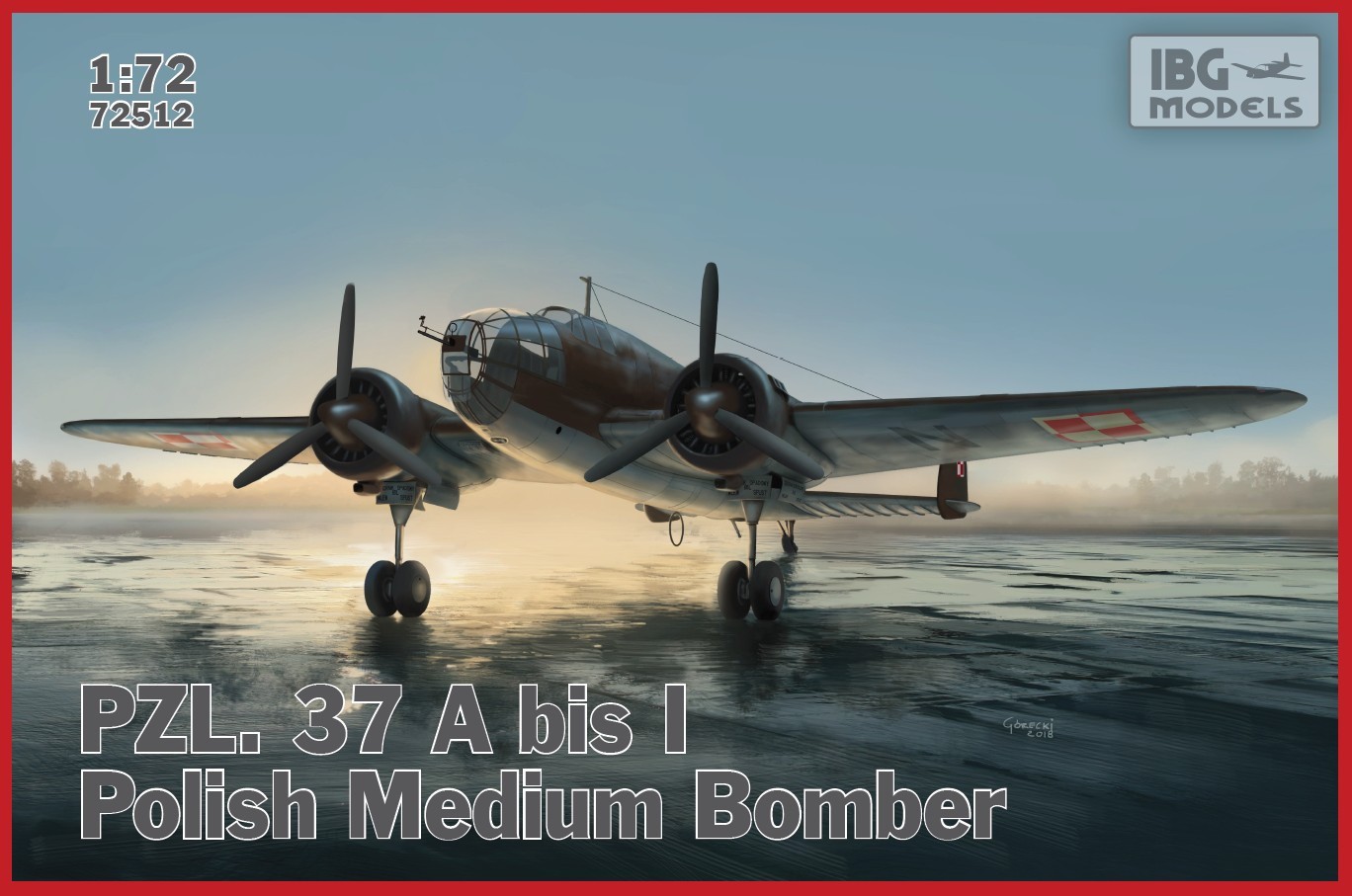 Maquette IBG PZL PZL.37A bis I Palmes de queue jumelles Avion de bomba