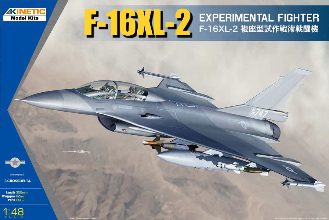 Maquette Kinetic Combattant expérimental F-16XL-2 de General-Dynamics-