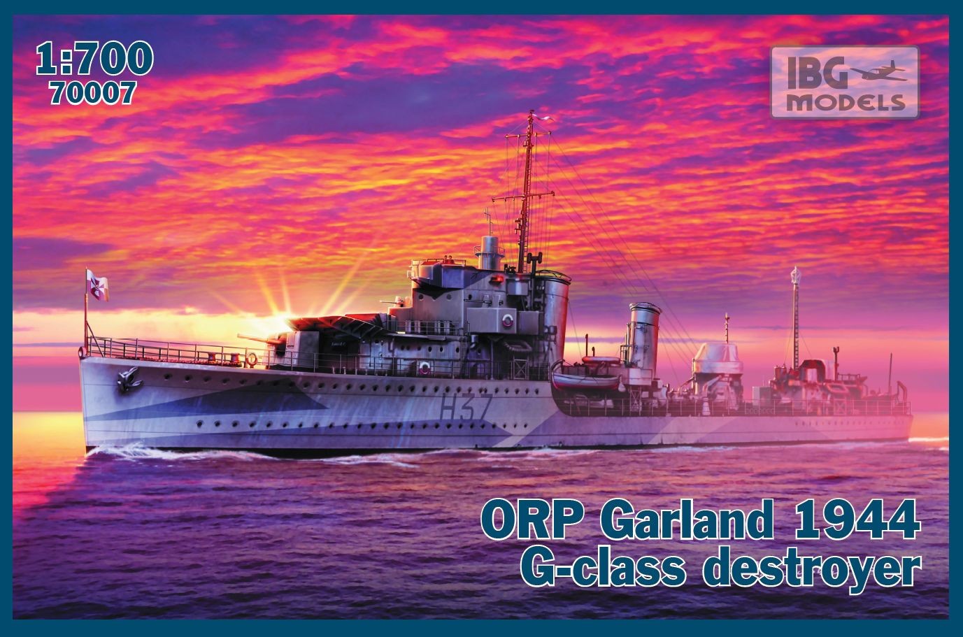 Maquette IBG ORP (anciennement HMS) Garland 1944, destroyer classe G- 