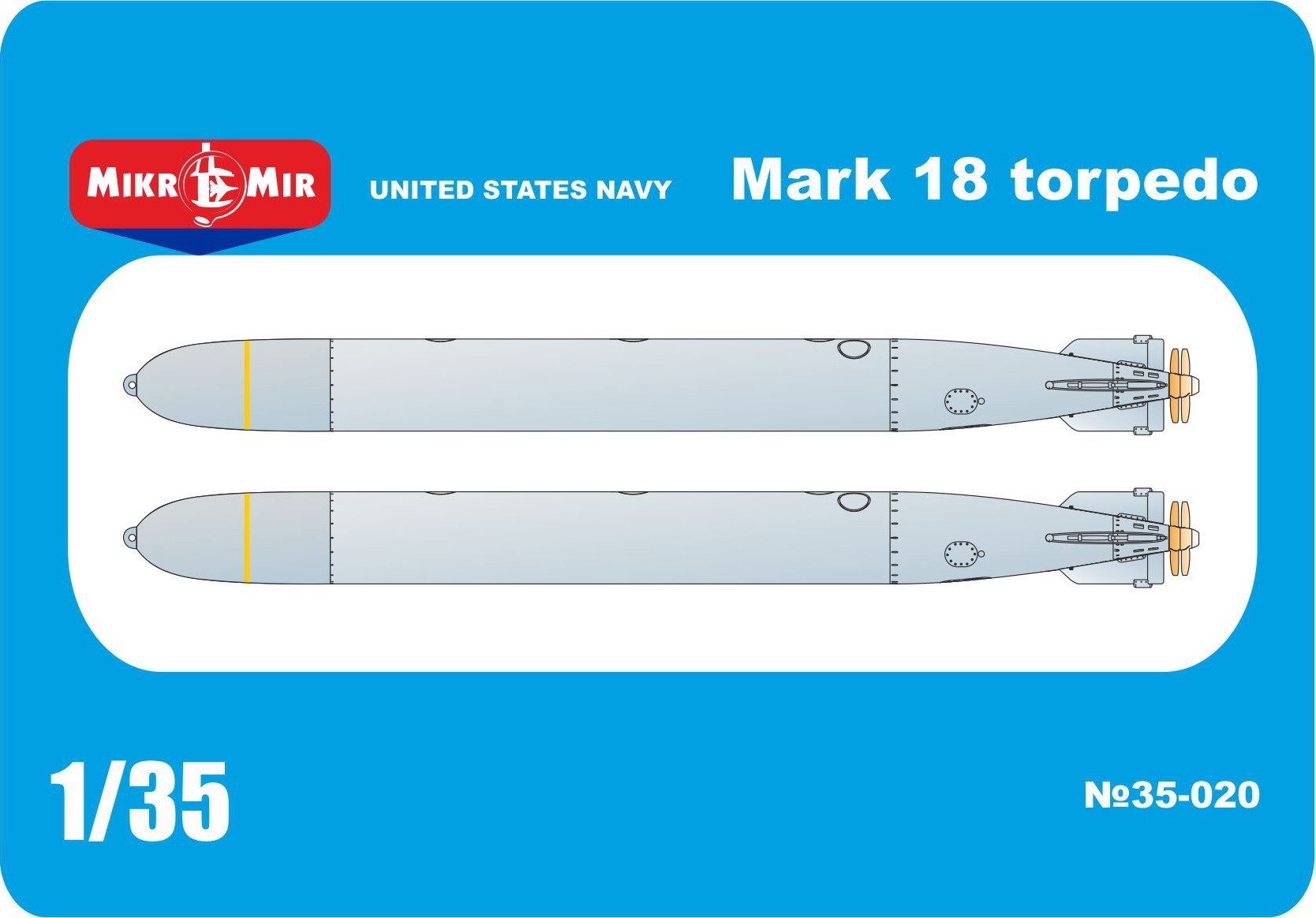 Maquette Micro-Mir United States Navy Mk.8 Torpedo x 2- 1/35 - Maquet