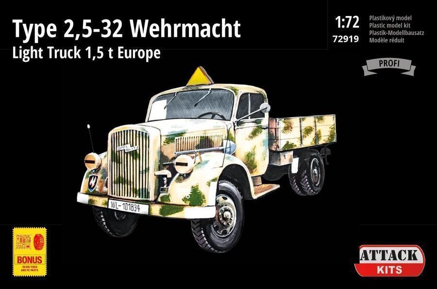 Maquette Attack Camion léger type 2,5-32 Wehrmacht 1,5t - Europe-1/72 