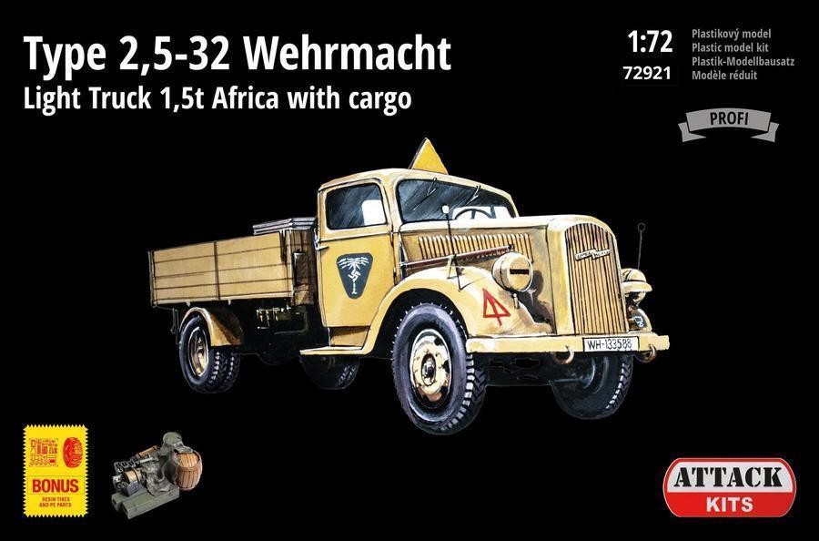 Maquette Attack Opel Blitz (Type 2,5-32) Le camion léger 1,5 Wehrmach