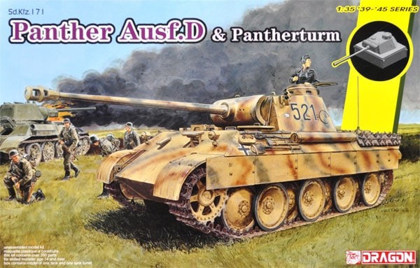Maquette Dragon Panther Ausf.D tank et Pantherturm Le Pantherturm éta