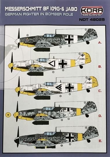  Kora Décal Messerschmitt Bf-109G-6 Combattant JABO dans le rôle de bo