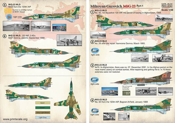  Print Scale Décal Mikoyan MiG-23 1. MiG-23MLD n ° 40, 1er escadron 1