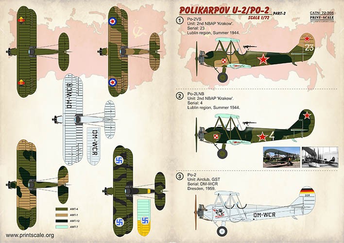 Print Scale Décal Polikarpov U-2 / Po-2, partie 2 1. Po-2VS. Unité: 