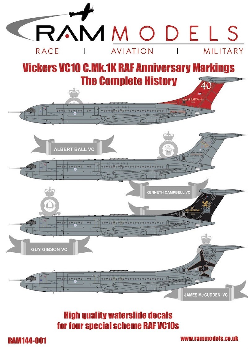  Ram Models Décal Vickers VC10C / VC-1C.MK.1K Régimes spéciaux de la R