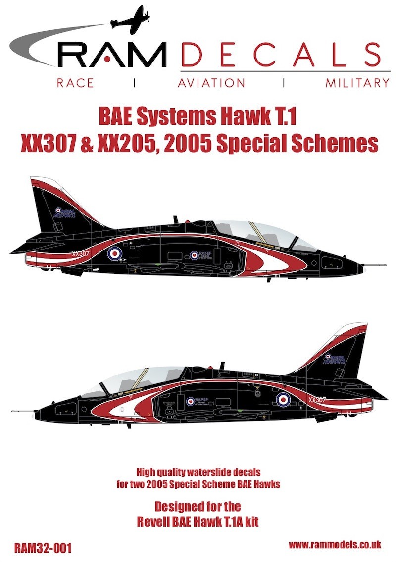  Ram Models Décal BAe Systems Hawk 2007 Special Scheme RAM Decals pré