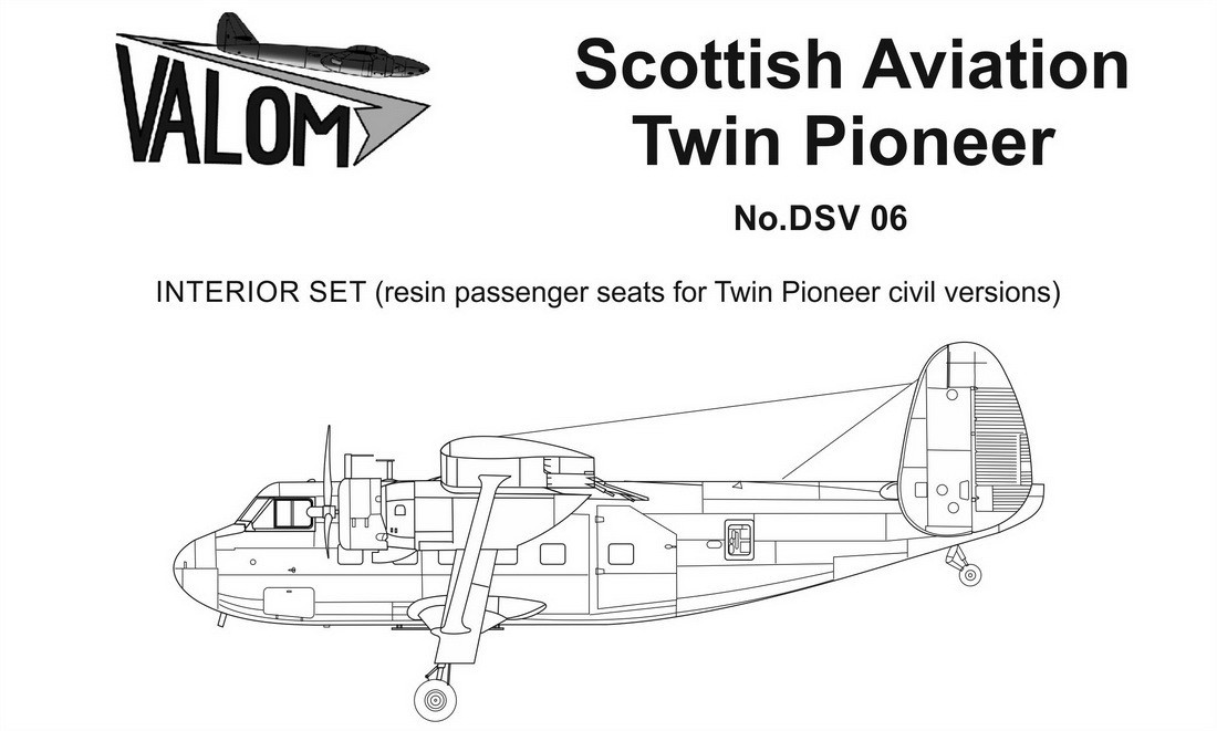  Valom Scottish-Aviation Twin Pioneer Civil sièges en résine (sièges p