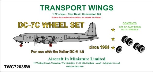  AIM - Transport Wings Jeu de roues DC-7C (conçu pour être utilisé ave