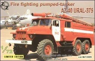 Maquette ZZ Modell AZ-40 Ural-375 pompier-1/72 - Maquettes