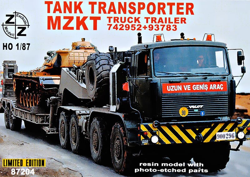 Maquette ZZ Modell Volat MZKT Tank Transporter, Edition Limitée- 1/87 