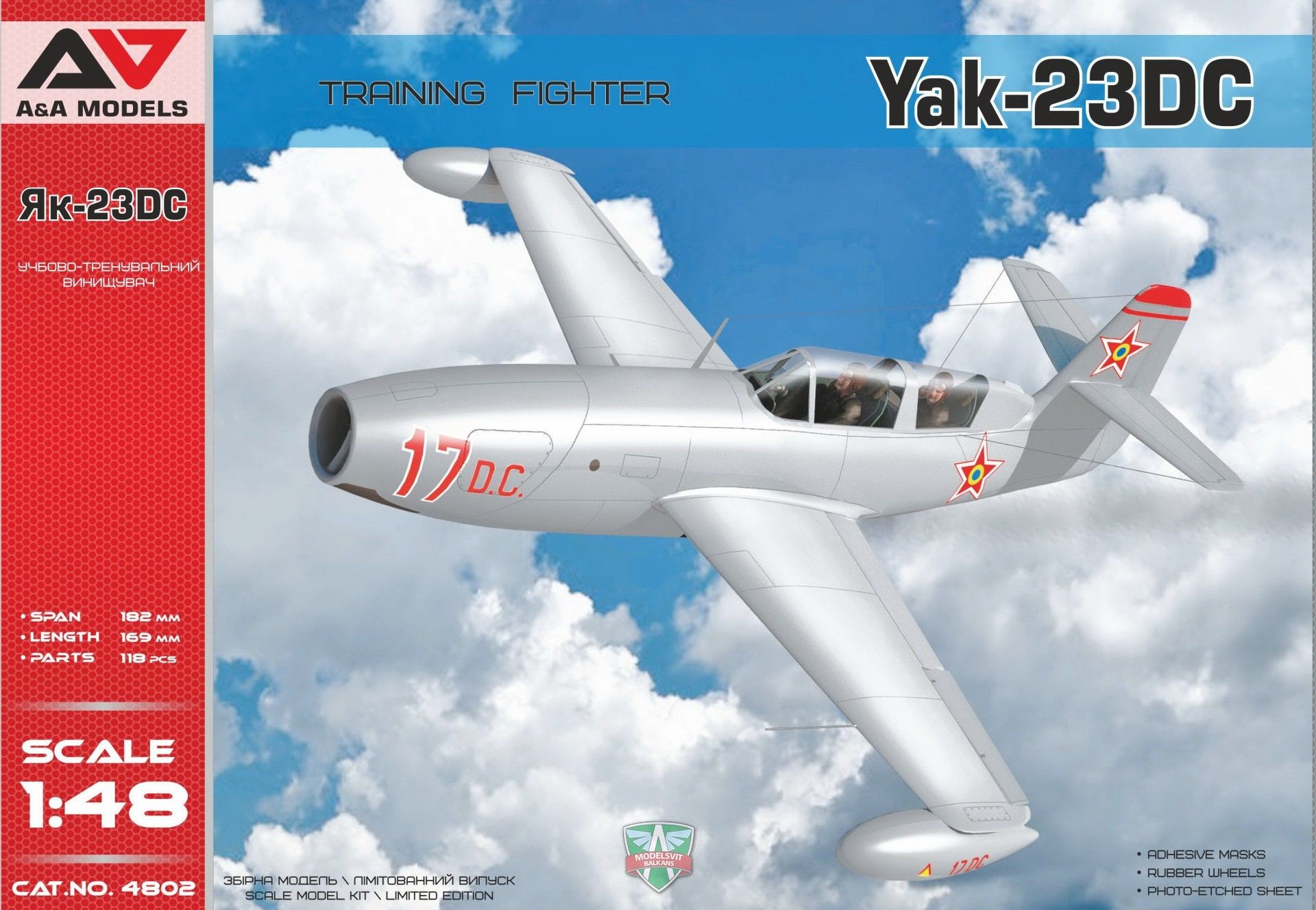 Maquette Modelsvit Yakovlev Yak-23 DC combattant de formation- 1/48 -