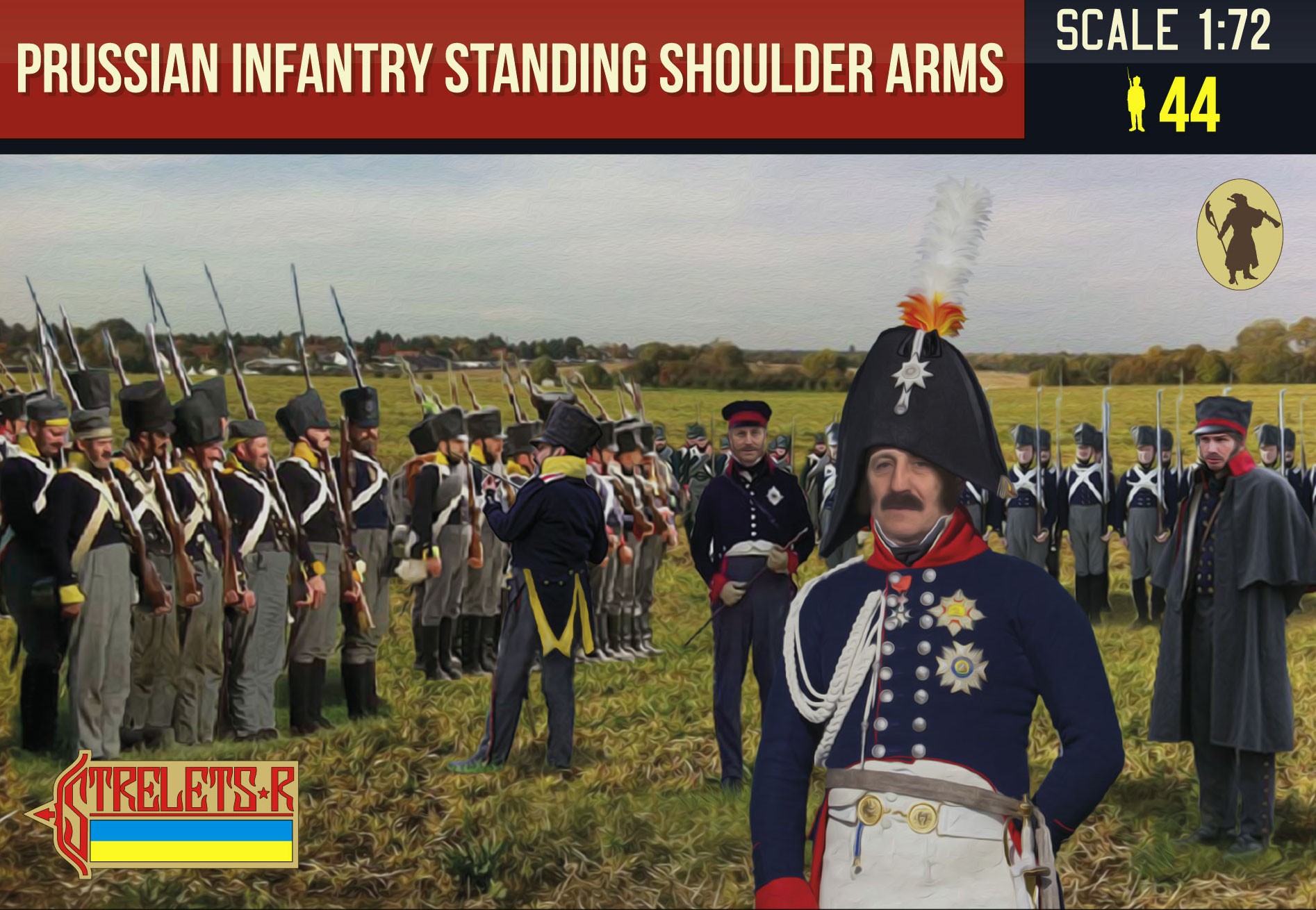 Figurines Strelets Armes d'épaule debout d'infanterie prussienne napol