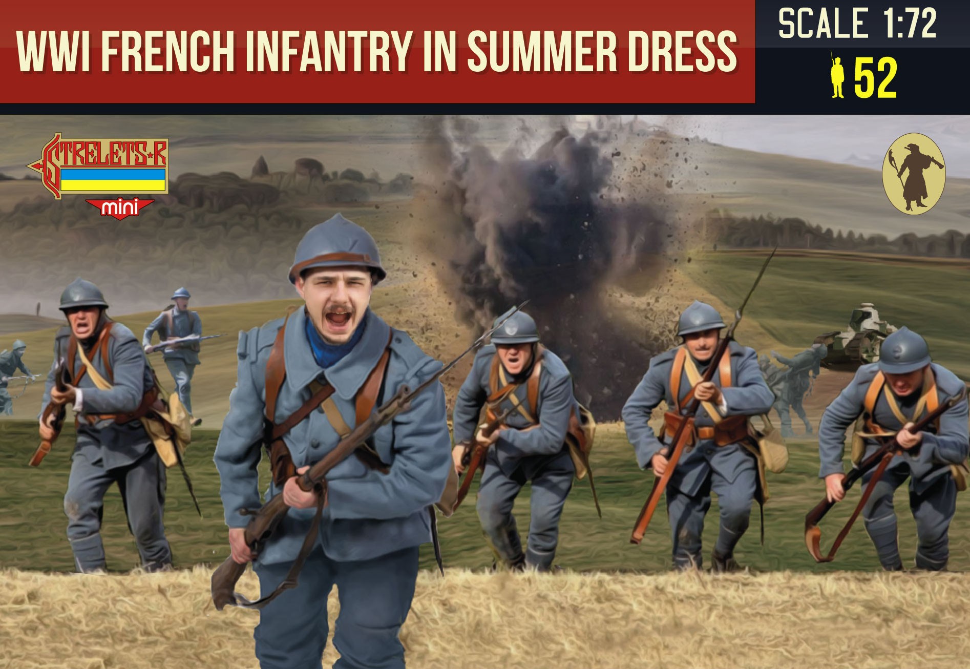 Figurines Strelets Infanterie française en tenue d'été Première Guerre