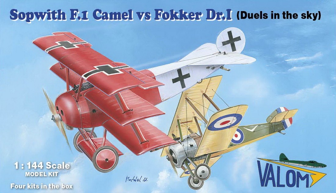 Maquette Valom Sopwith FI Camel contre Fokker Dr.I Duels dans le ciel 