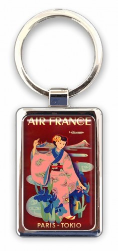  Air France Air France Paris-Tokio Porte clé / métal- - Badges, porte-
