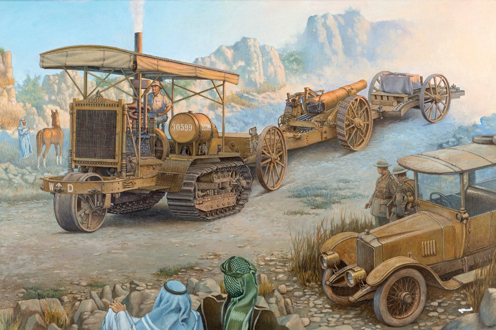 Maquette Roden Holt 75 Tracteur d'artillerie et obusier BL 8 pouces Mk
