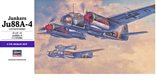 Maquette Hasegawa JUNKERS Ju88A-4-1/72 - Maquette d'avion