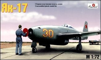Maquette AModel Yakolev Yak-17 chasseur à réaction soviétique-1/72 - M