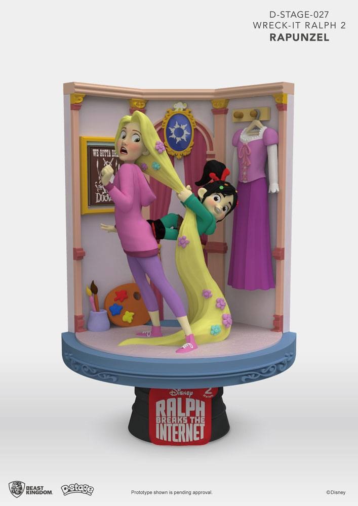  Beast Kingdom Toys Ralph 2.0 diorama PVC D-Stage Rapunzel & Vanellope