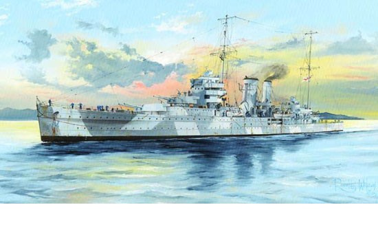 Maquette Trumpeter HMS York 0- 1/350 - Maquette de bateau 