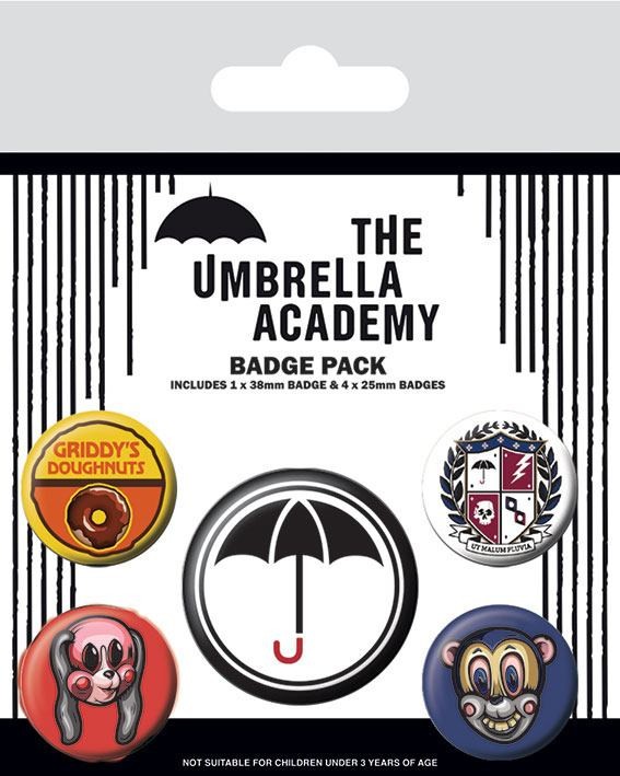  Pyramid International The Umbrella Academy pack 5 badges Super- - Bad