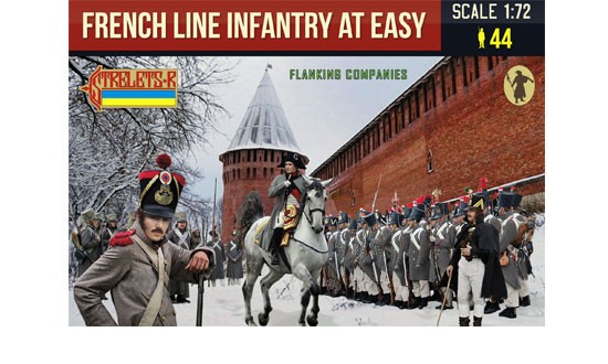 Figurines Strelets French Line Infantry à la facilité en tenue d'hiver