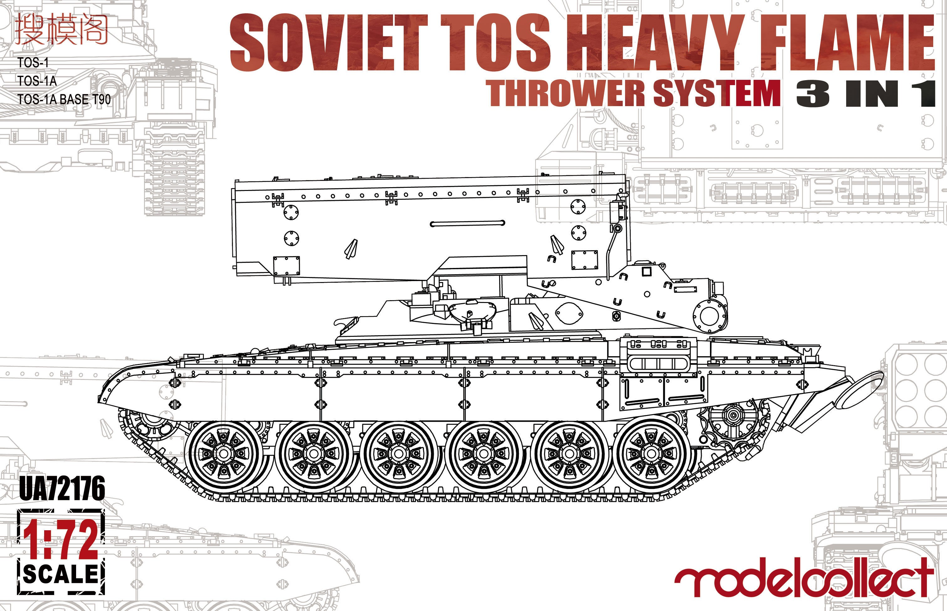Maquette Modelcollect Lanceur de flammes lourd TOS soviétiqueSystem3in
