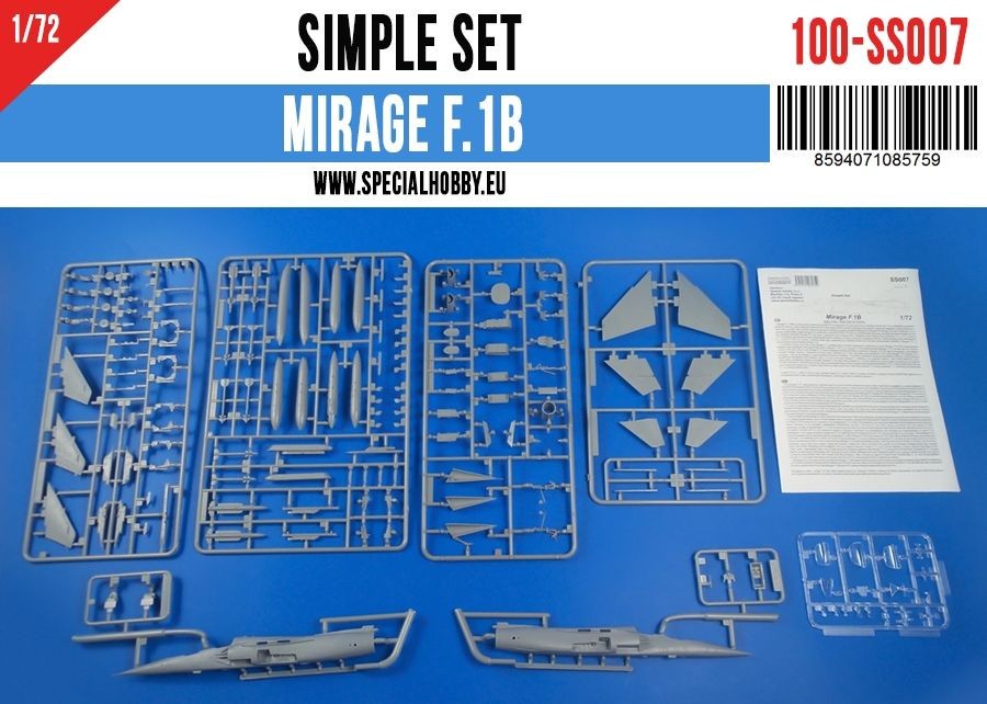 Maquette Special Hobby Mirage F.1B Simple Set-1/72 - Maquettes