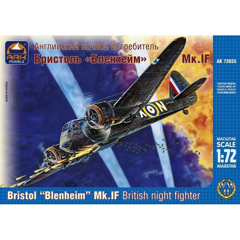 Maquette Ark Model Bristol Blenheim Mk.If 1/72-1/72 - Maquette d'avion