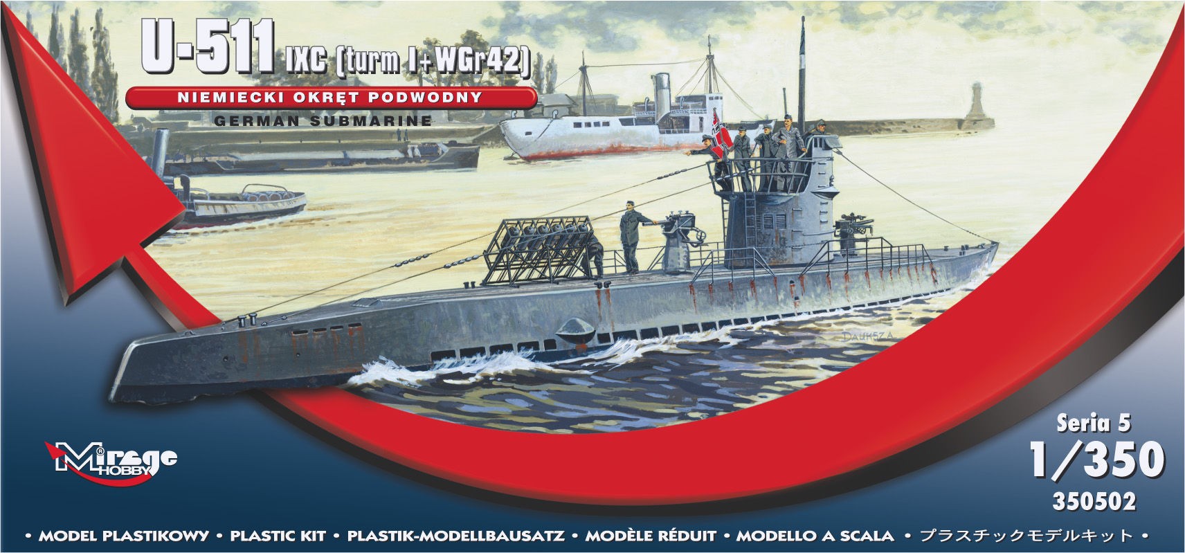 Maquette MIRAGE HOBBY U-Boot allemande U-511 - IX C (turmI + WGr42)- 1