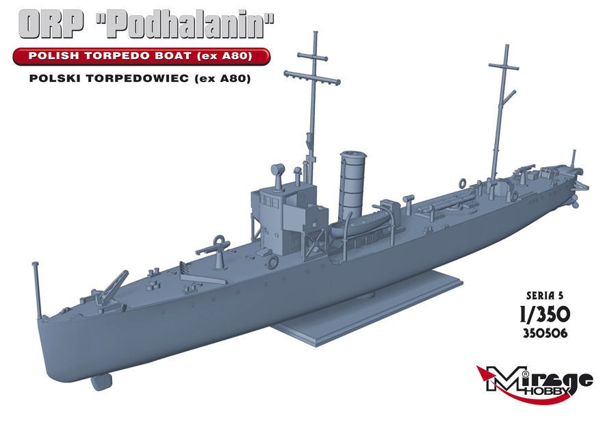 Maquette MIRAGE HOBBY ORP PODHALANIN torpilleur polonais (exA80- 1/350