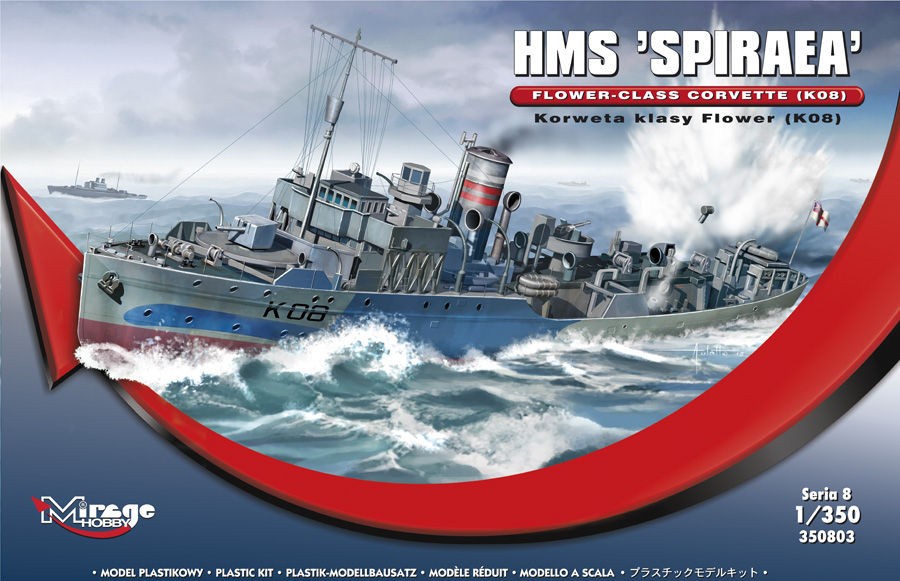 Maquette MIRAGE HOBBY Corvette HMS SPIRAEA Classe Fleur (K08)- 1/350 