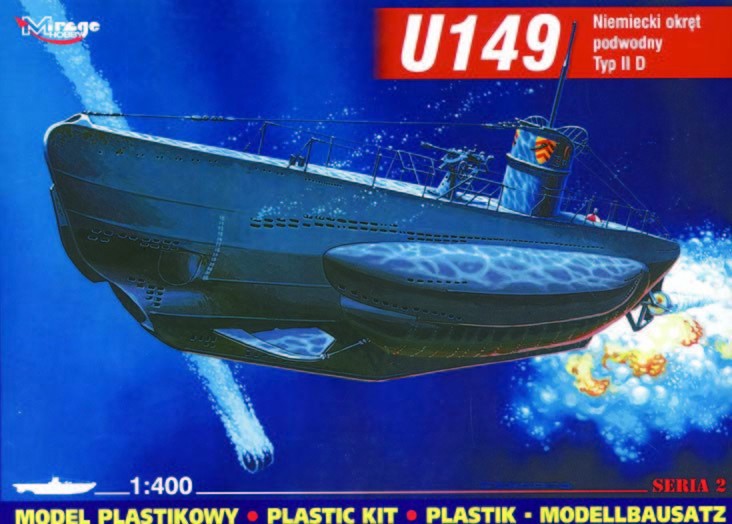 Maquette MIRAGE HOBBY Deutsches U-Boot U 149 Typ IID- 1/400 - Maquett