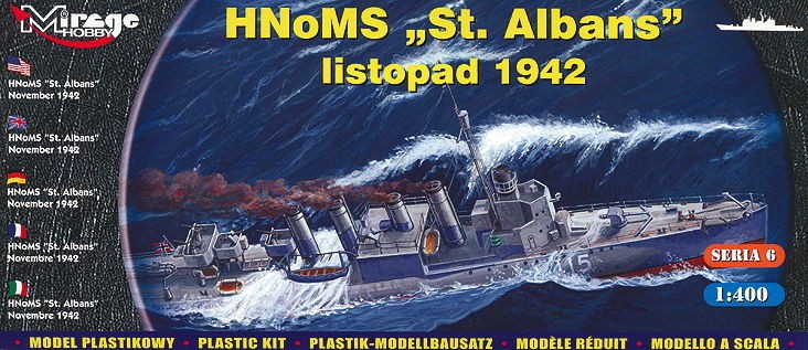 Maquette MIRAGE HOBBY HMS 'St Albans' destroyer allié- 1/400 - Maquet