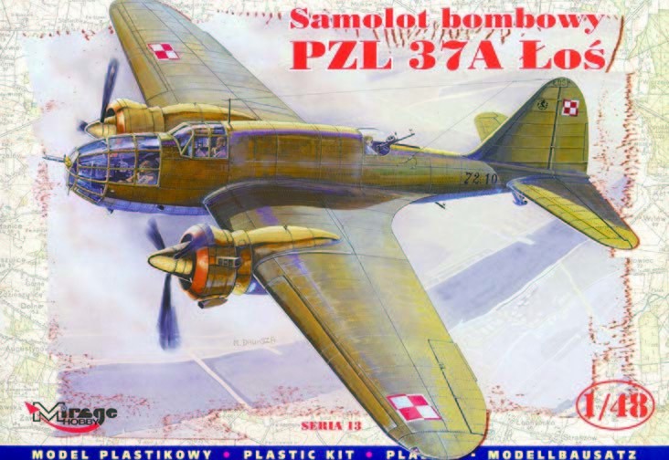 Maquette MIRAGE HOBBY PZL 37A Los Bomber- 1/48 - Maquettes