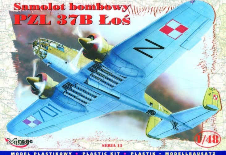 Maquette MIRAGE HOBBY PZL P37B Los Bomber- 1/48 - Maquettes