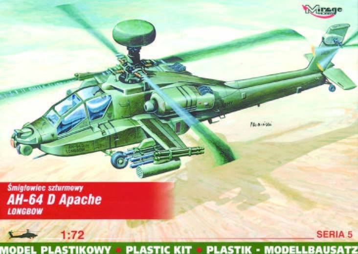 Maquette MIRAGE HOBBY McDonnell Douglas AH-64 D Apache Longbow-1/72 - 