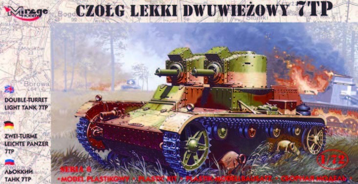 Maquette MIRAGE HOBBY Leichter Panzer 7 TP mit Zwillingsturm-1/72 - Ma