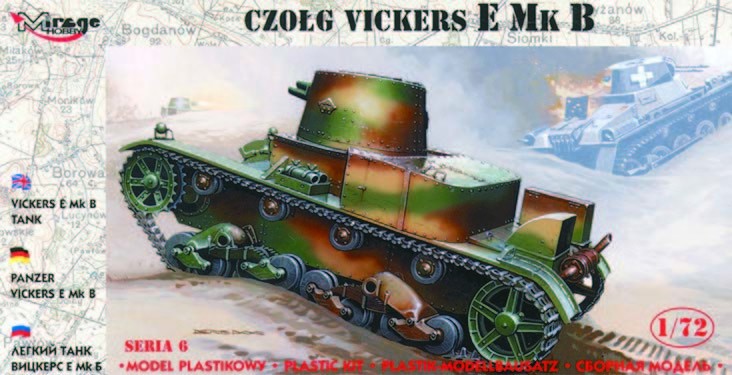Maquette MIRAGE HOBBY Panzer Vickers E Mk B-1/72 - Maquettes
