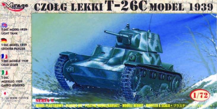 Maquette MIRAGE HOBBY Leichter Panzer T-26 C 1939-1/72 - Maquettes