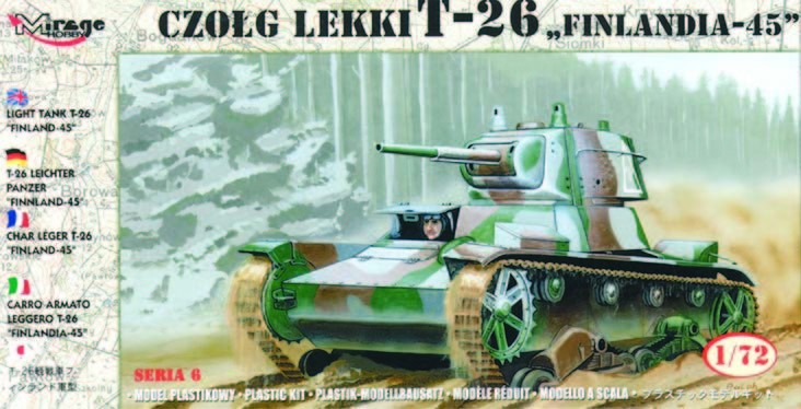 Maquette MIRAGE HOBBY Finnischer Panzer T-26 1945-1/72 - Maquettes