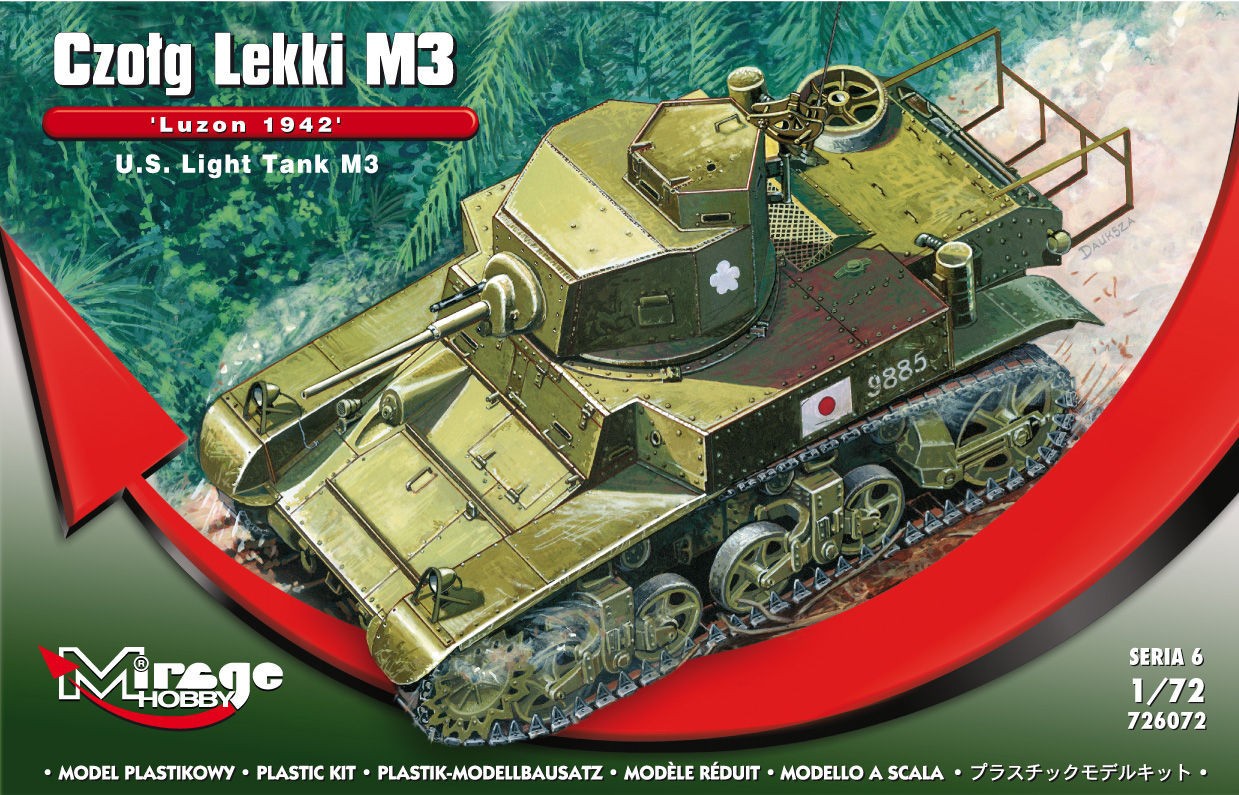 Maquette MIRAGE HOBBY US Light Tank M3 Luzon 1942-1/72 - Maquettes