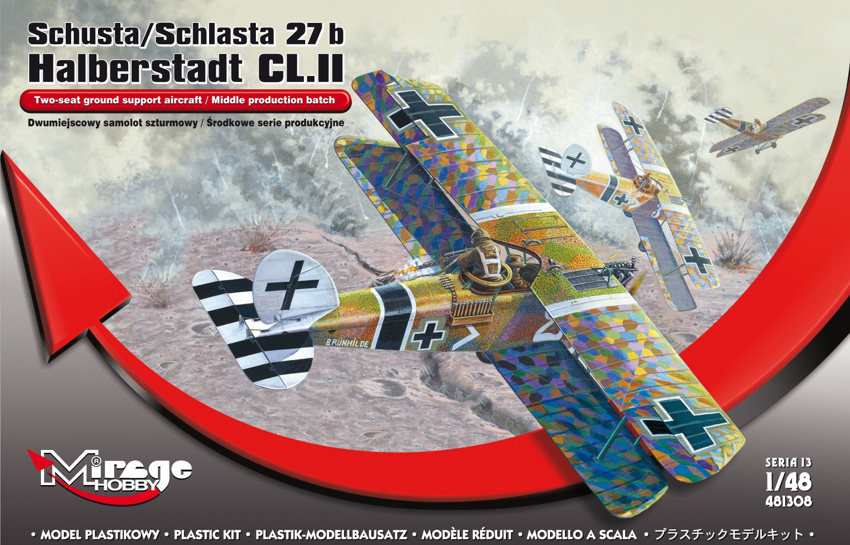 Maquette MIRAGE HOBBY Schusta / Schlasta 27b Halberstadt CL.II- 1/48 