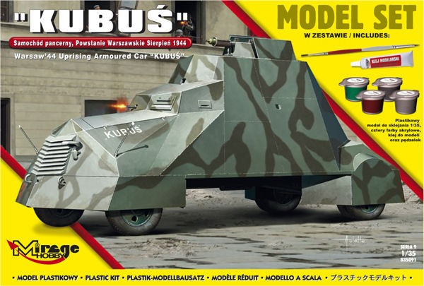 Maquette MIRAGE HOBBY Ensemble de modèles Kubus (voiture blindée soulè