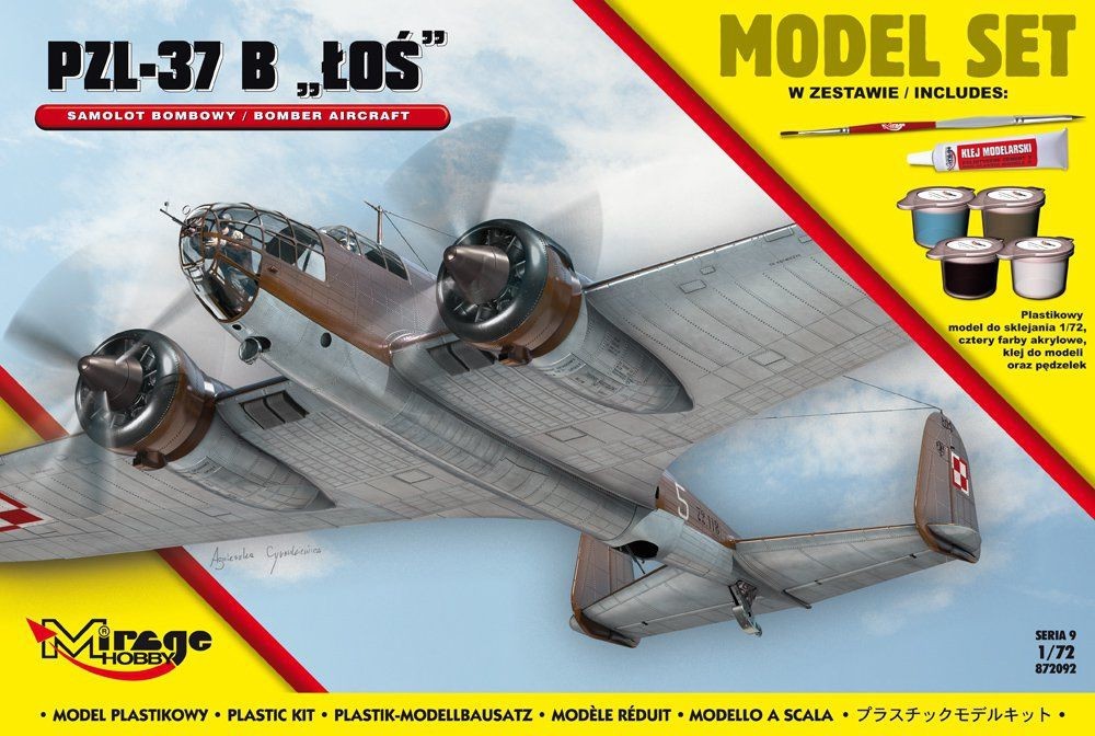 Maquette MIRAGE HOBBY Ensemble de modèles PZL-37 B Los (avions bombard