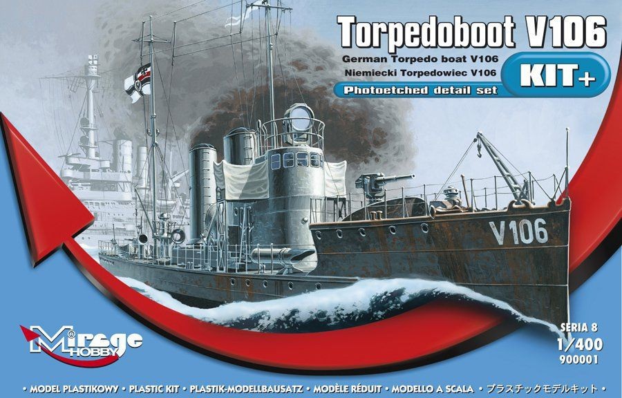 Maquette MIRAGE HOBBY Torpedoboot V106- 1/400 - Maquettes